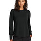 Women’s Stretch Jersey Long Sleeve Blouson Top - MM1019 - Deep Black
