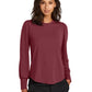 Women’s Stretch Jersey Long Sleeve Blouson Top - MM1019 - Rosewood