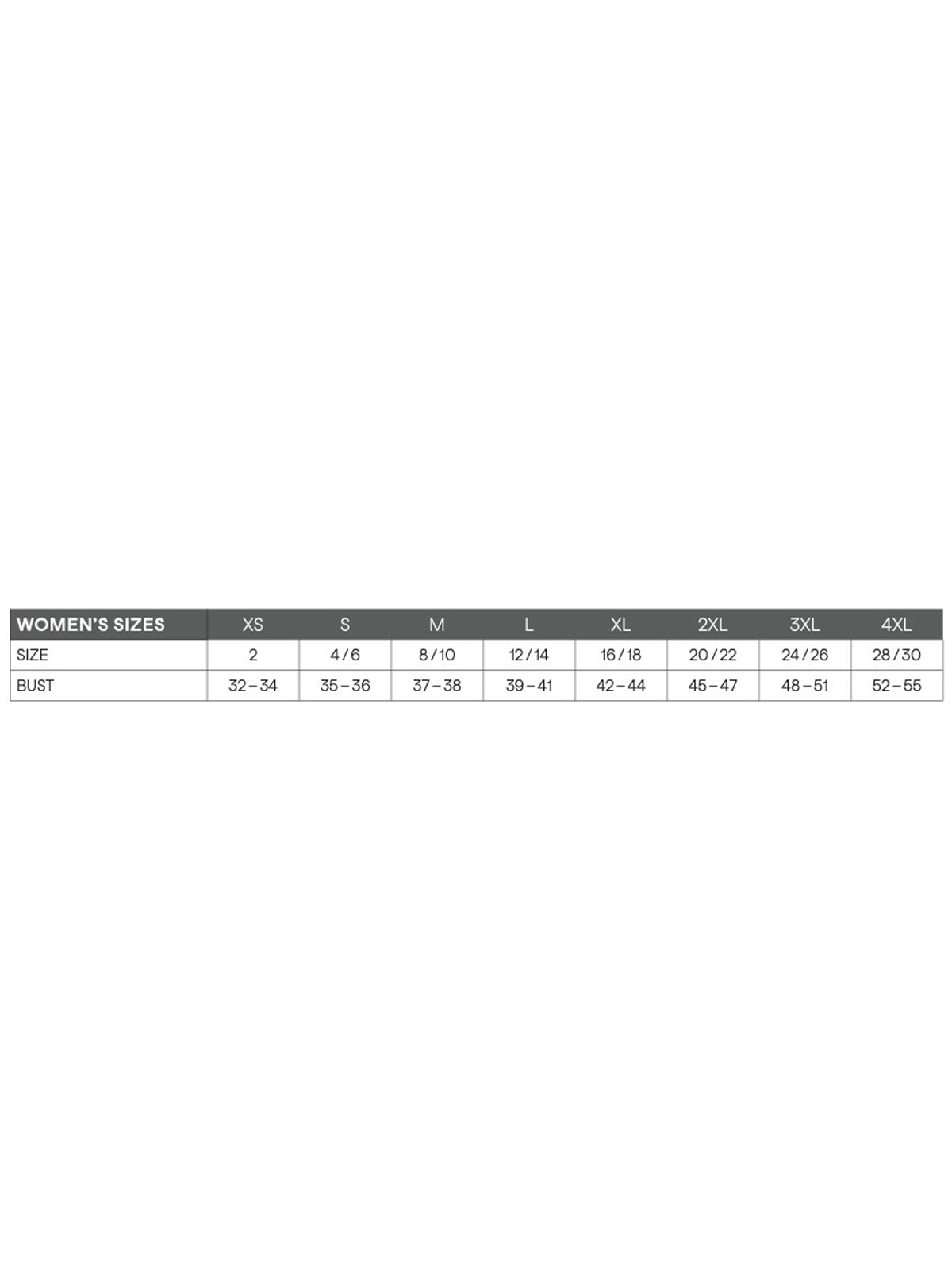 SIZECHART