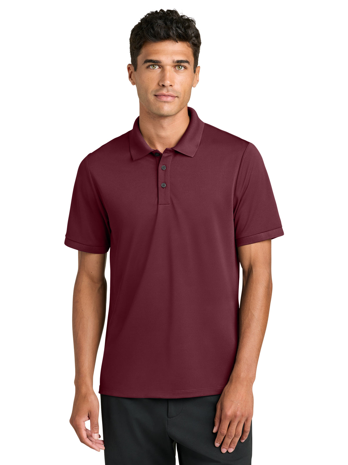 Men's Pocketless Everyday Perfomance Polo - MM1030 - Burgundy