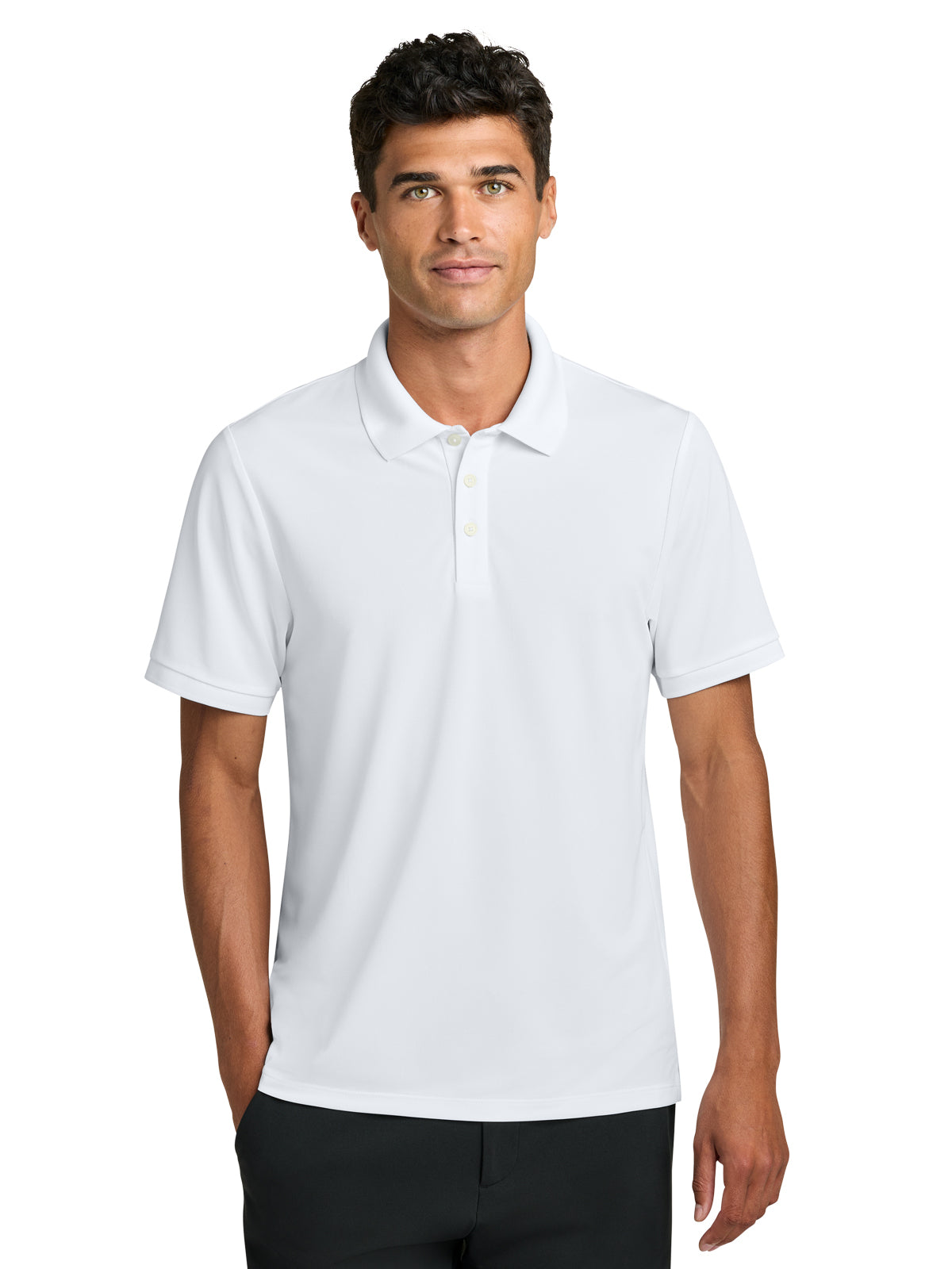 Men's Pocketless Everyday Perfomance Polo - MM1030 - White