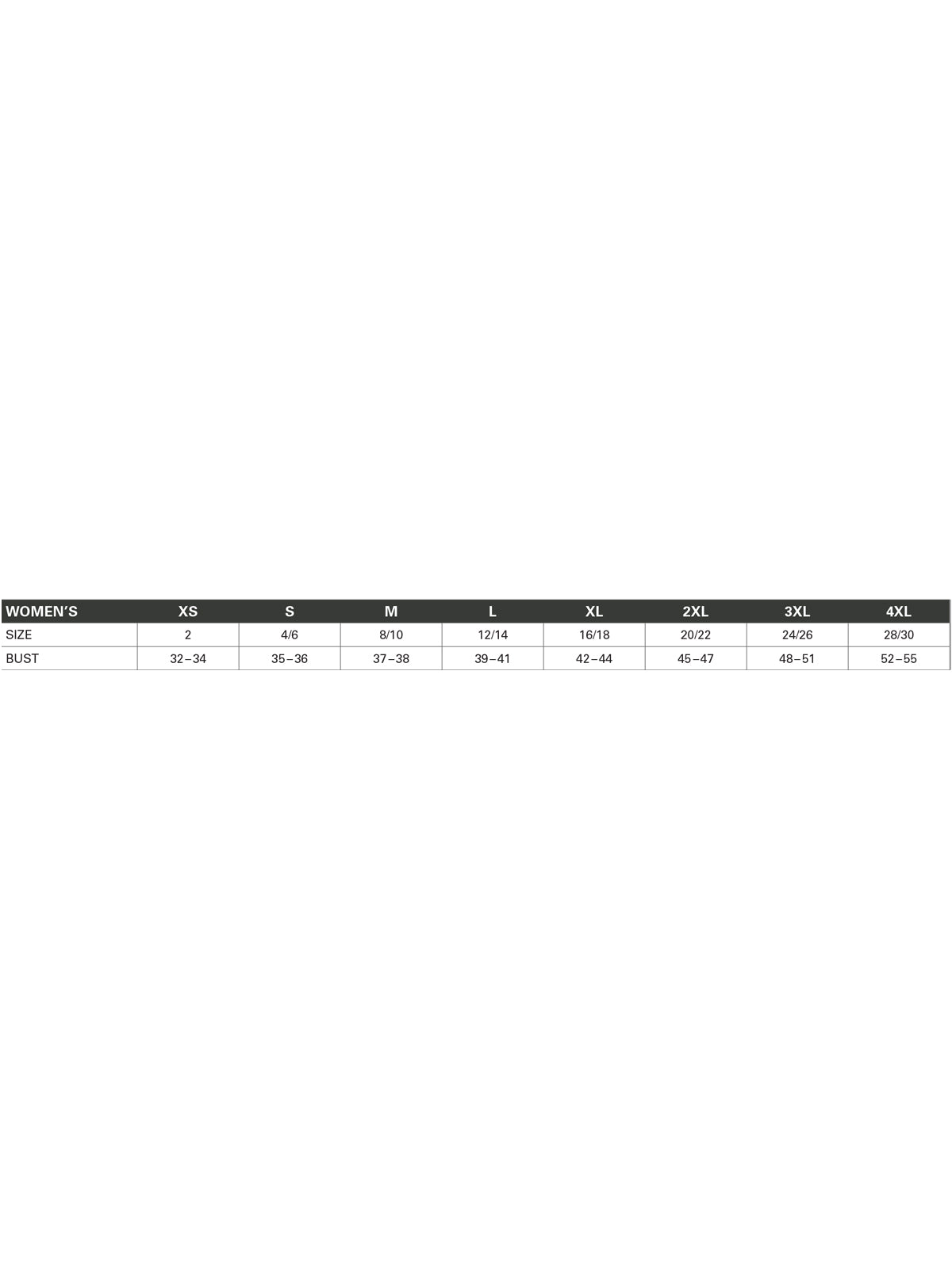 SIZECHART
