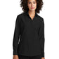 Women's Pocketless Long Sleeve Woven Shirt - MM2001 - Deep Black