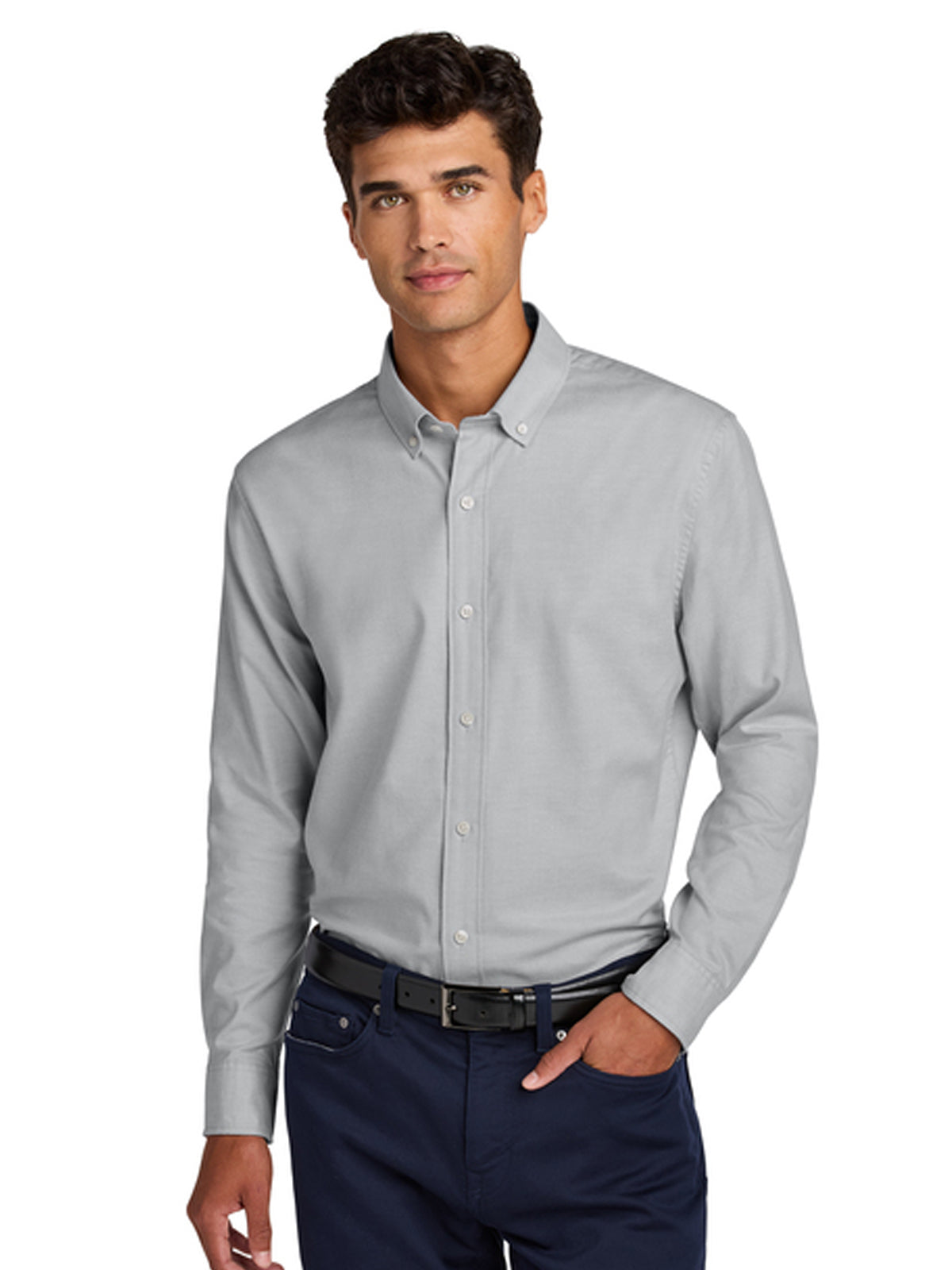 Men's Pocketless Modern Oxford Shirt - MM2002 - Gusty Grey