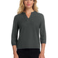 Women's Pocketless 3/4-Sleeve Blouse Top - MM2011 - Anchor Grey