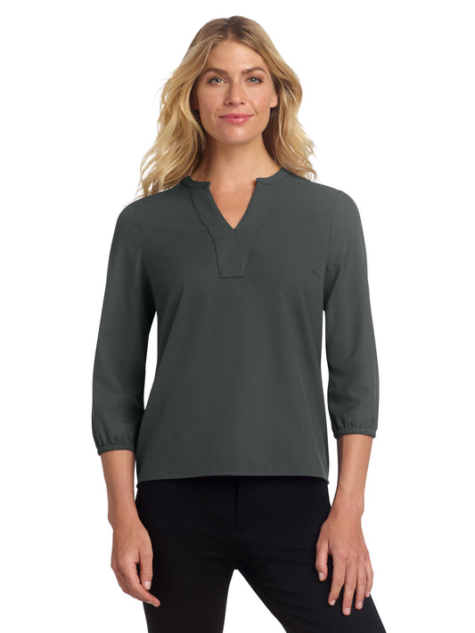 Women's Pocketless 3/4-Sleeve Blouse Top - MM2011 - Anchor Grey