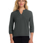 Women's Pocketless 3/4-Sleeve Blouse Top - MM2011 - Anchor Grey