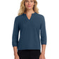 Women's Pocketless 3/4-Sleeve Blouse Top - MM2011 - Insignia Blue