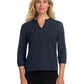 Women's Pocketless 3/4-Sleeve Blouse Top - MM2011 - Night Navy