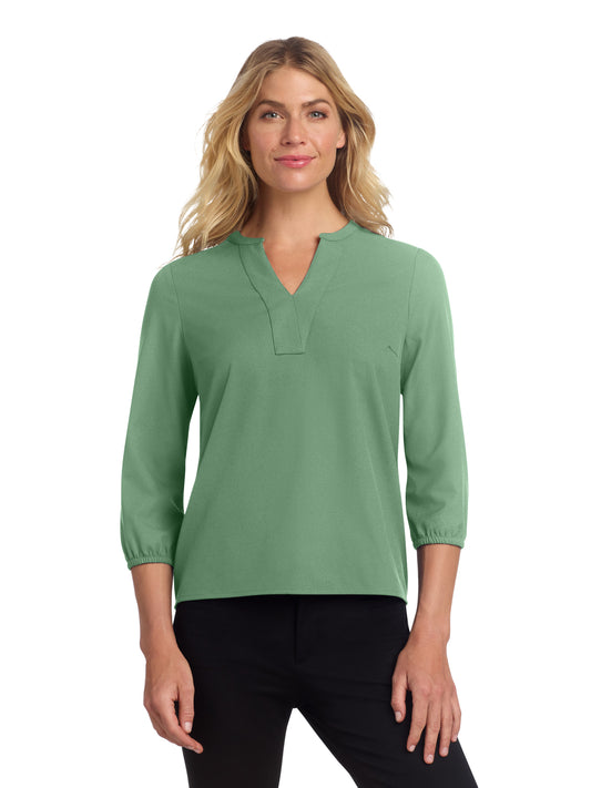 Women's Pocketless 3/4-Sleeve Blouse Top - MM2011 - Sage