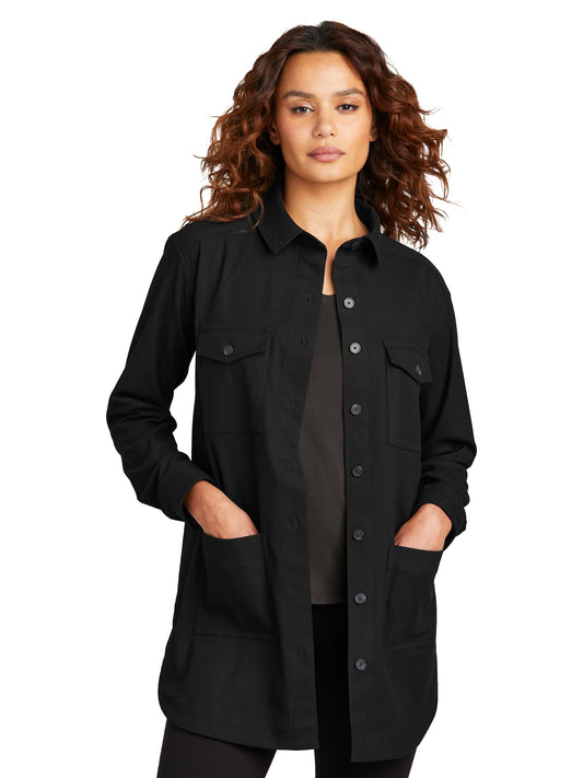 Women's 4-Pocket Twill Overshirt - MM2021 - Deep Black
