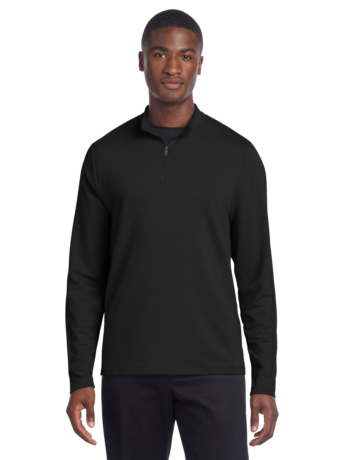 Men's Stretch 1/4-Zip Sweatshirt - MM3010 - Deep Black