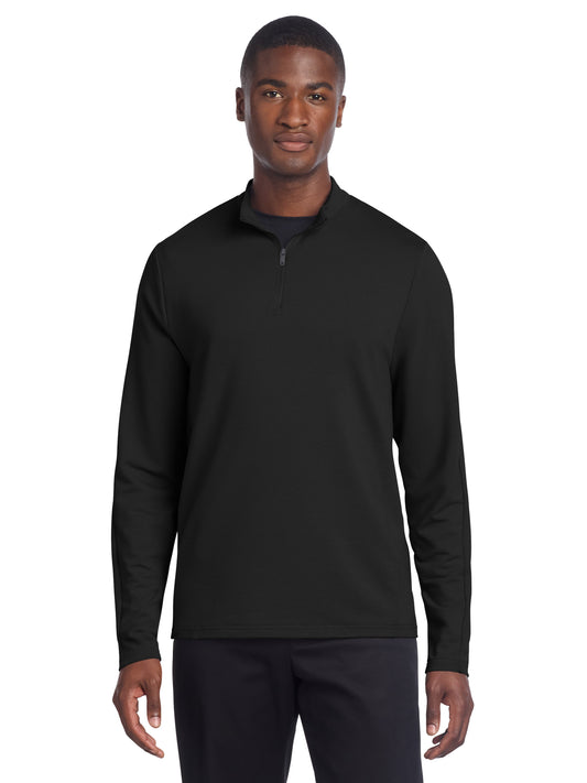 Men's Stretch 1/4-Zip Sweatshirt - MM3010 - Deep Black