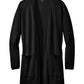 Women's 2-Pocket Open Front Cardigan Sweater - MM3023 - Deep Black