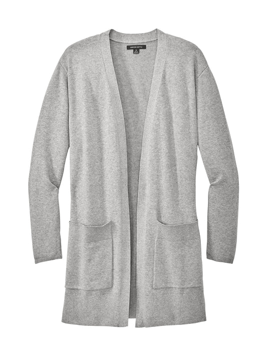 Women's 2-Pocket Open Front Cardigan Sweater - MM3023 - Gusty Grey Heather