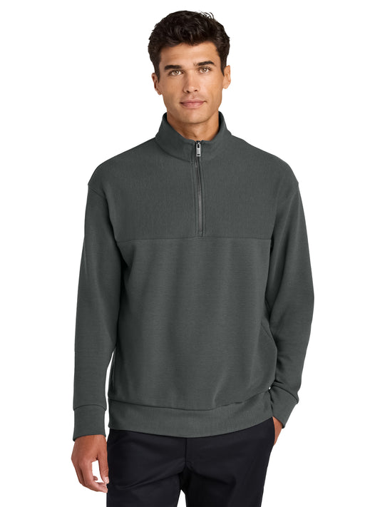 Men's Linear Texture 1/4-Zip Sweatshirt - MM3040 - Storm Grey