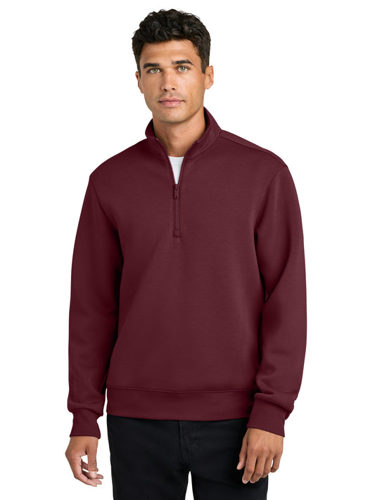 Men's Pocketless Soft Spacer 1/4-Zip Sweatshirt - MM3100 - Burgundy
