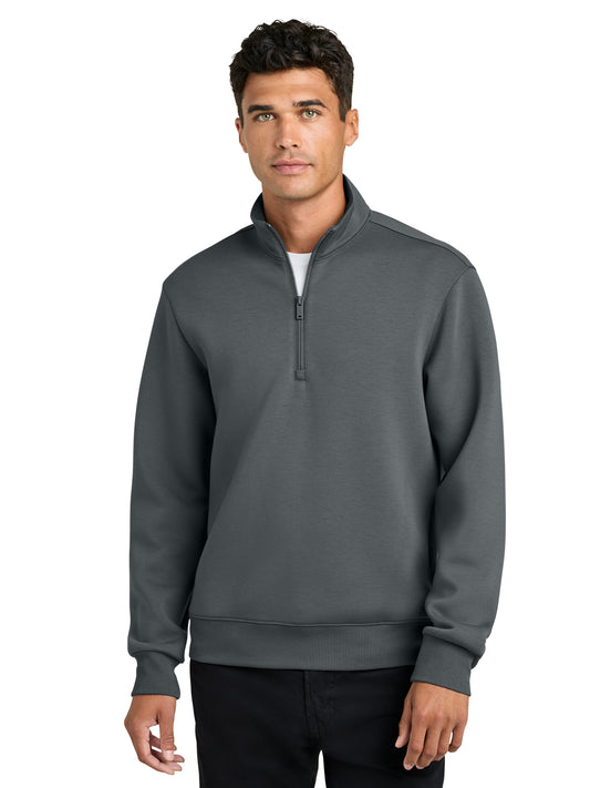 Men's Pocketless Soft Spacer 1/4-Zip Sweatshirt - MM3100 - Storm Grey