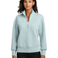 Women's Pocketless Soft Spacer 1/4-Zip Sweatshirt - MM3101 - Celestial Blue