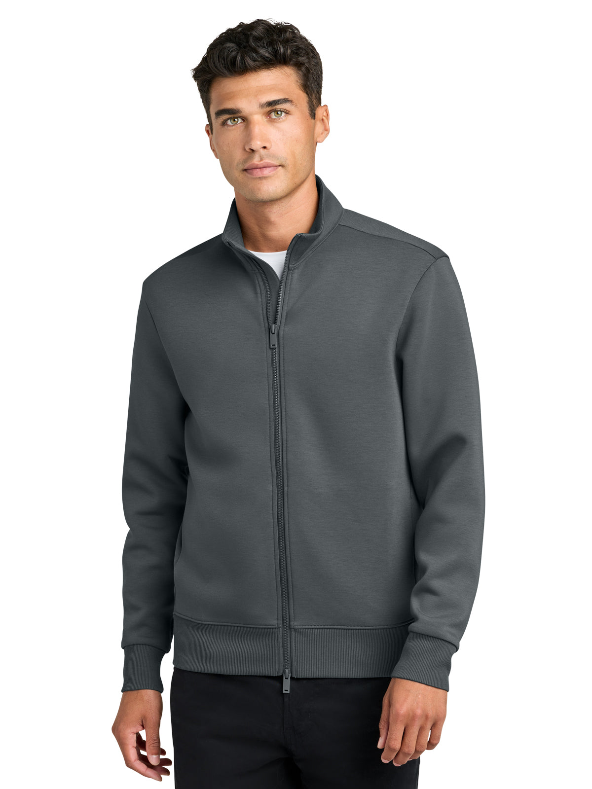 Men's 2-Pocket Soft Spacer Full-Zip Jacket - MM3102 - Storm Grey