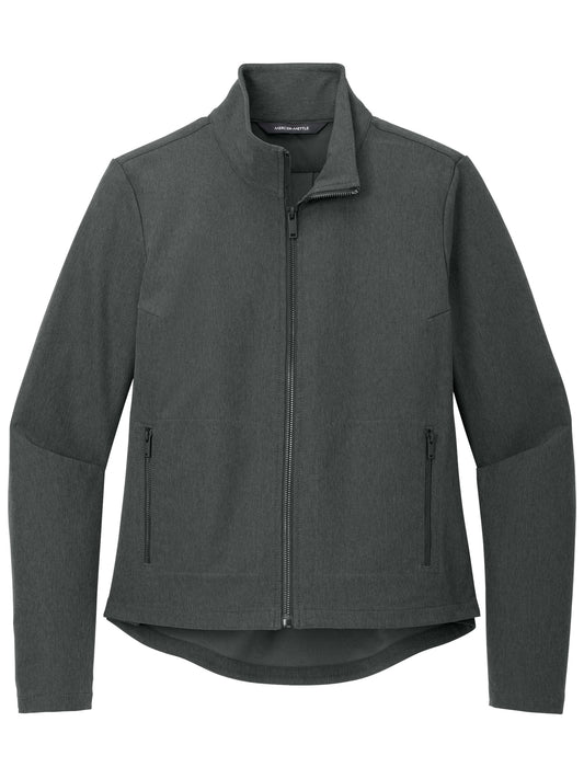 Women's Stretch Soft Shell Jacket - MM7103 - Anchor Grey Heather