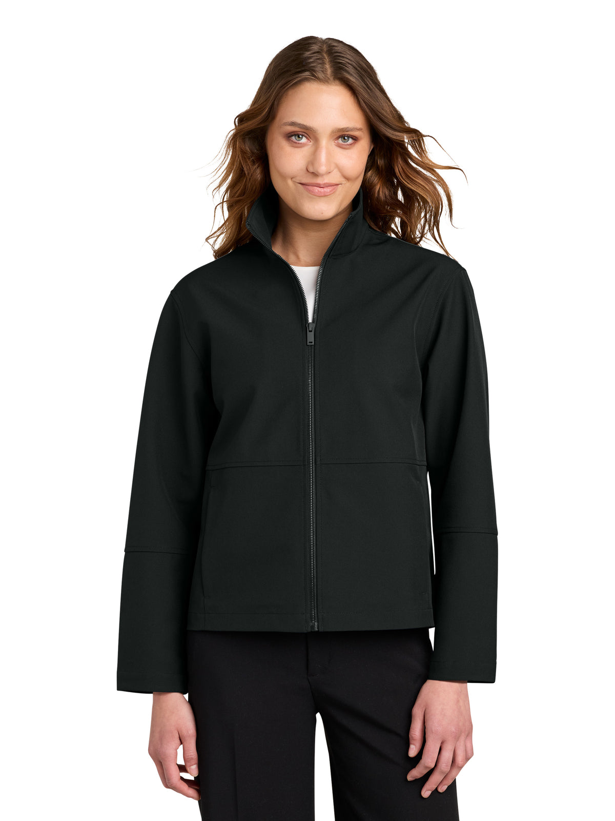 Women's Comfort Soft Shell Jacket - MM7105 - Deep Black