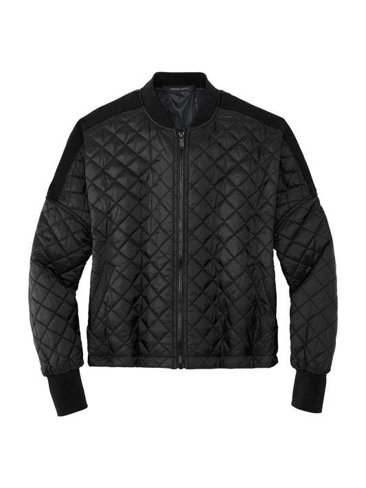 Women's 3-Pocket Boxy Quilted Jacket - MM7201 - Deep Black