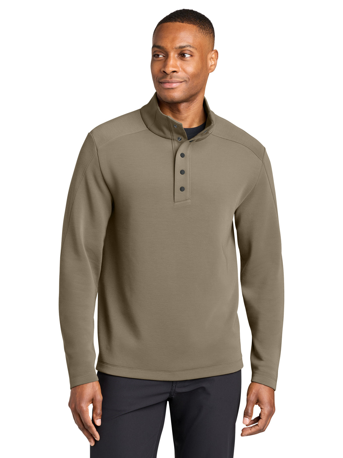Men's Kumo 1/4-Snap Pullover Sweatshirt - MRA220 - Truffle
