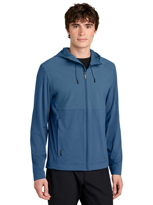 Men's Two-Pocket Kivu Hybrid Full-Zip Hooded Jacket - MRA230 - Deep Lake