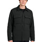 Men's Sashiko Stretch Puffy Shacket - MRA444 - Pitch Black