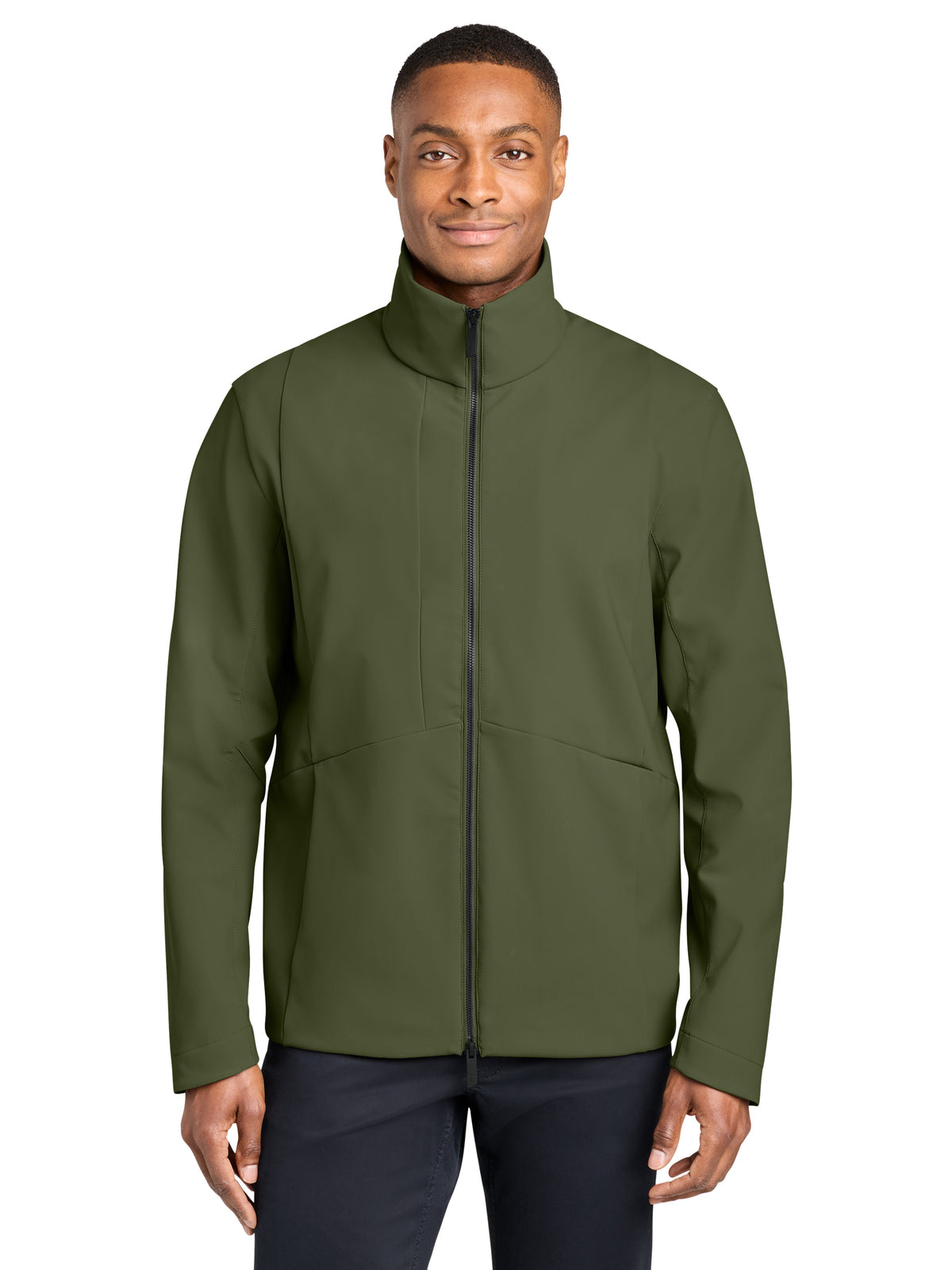 Men's Nozawa Full-Zip Soft Shell Jacket - MRA474 - Forest Moss