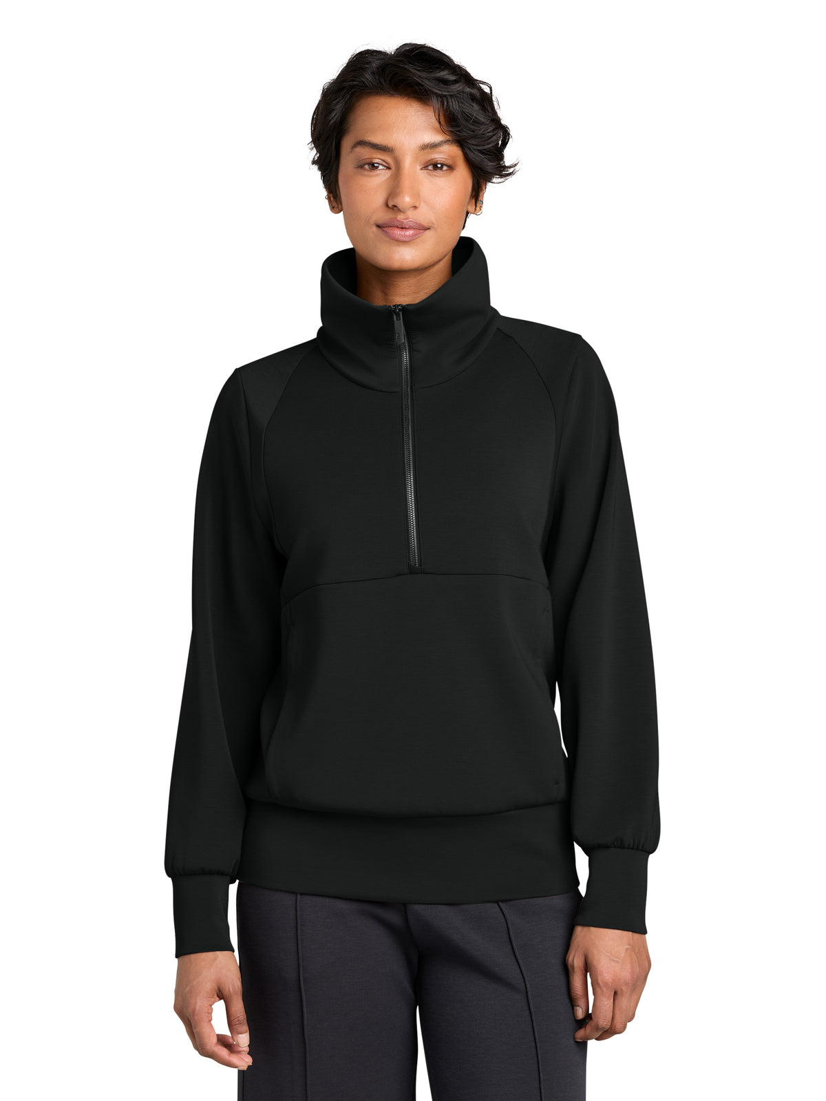 Women's Kumo 1/4-Zip Pullover Sweatshirt - MRAW221 - Pitch Black