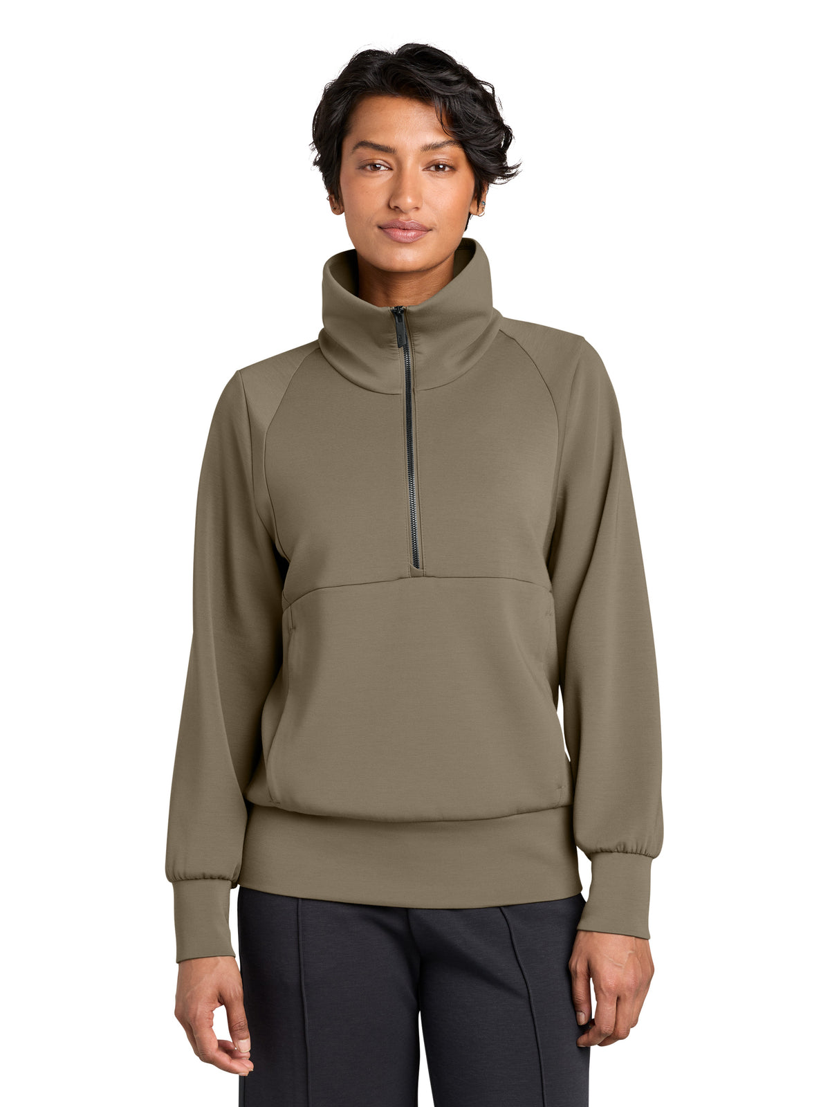 Women's Kumo 1/4-Zip Pullover Sweatshirt - MRAW221 - Truffle