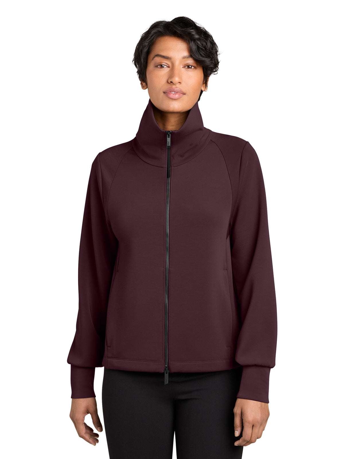 Women's Two-Pocket Kumo Full-Zip Jacket - MRAW222 - Dark Fig