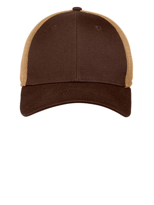 Stretch Mesh Cap - NE1020 - Chocolate/ Khaki