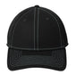 Unisex Stretch Mesh Stitch Cap - NE1120 - Black/ White