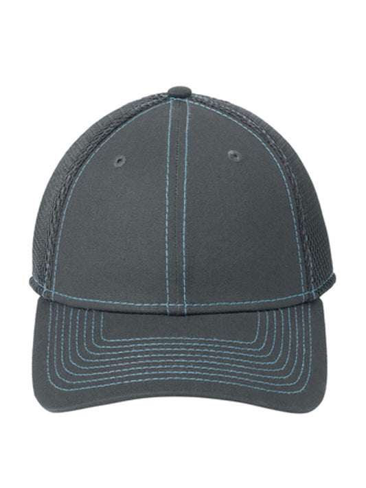 Unisex Stretch Mesh Stitch Cap - NE1120 - Graphite/ Vice Blue