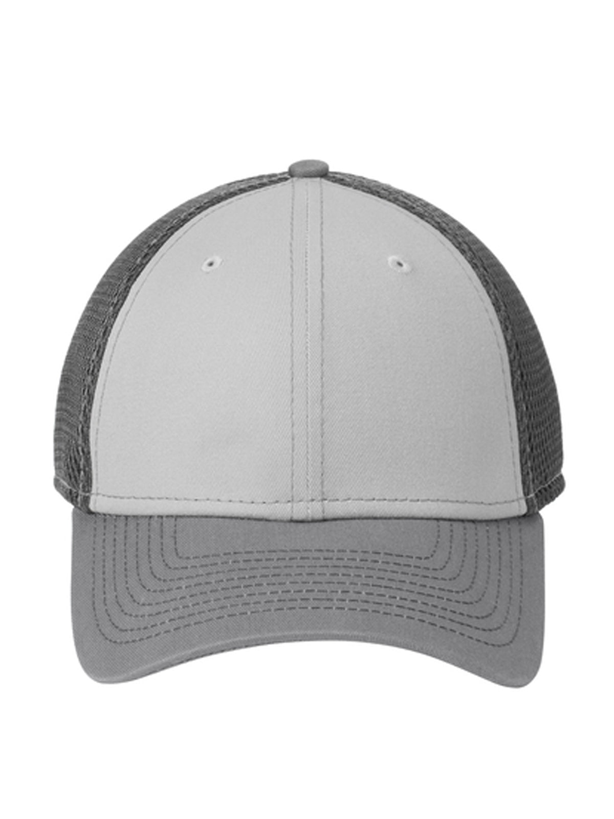 Unisex Stretch Mesh Stitch Cap - NE1120 - Grey/ Steel/ Graphite