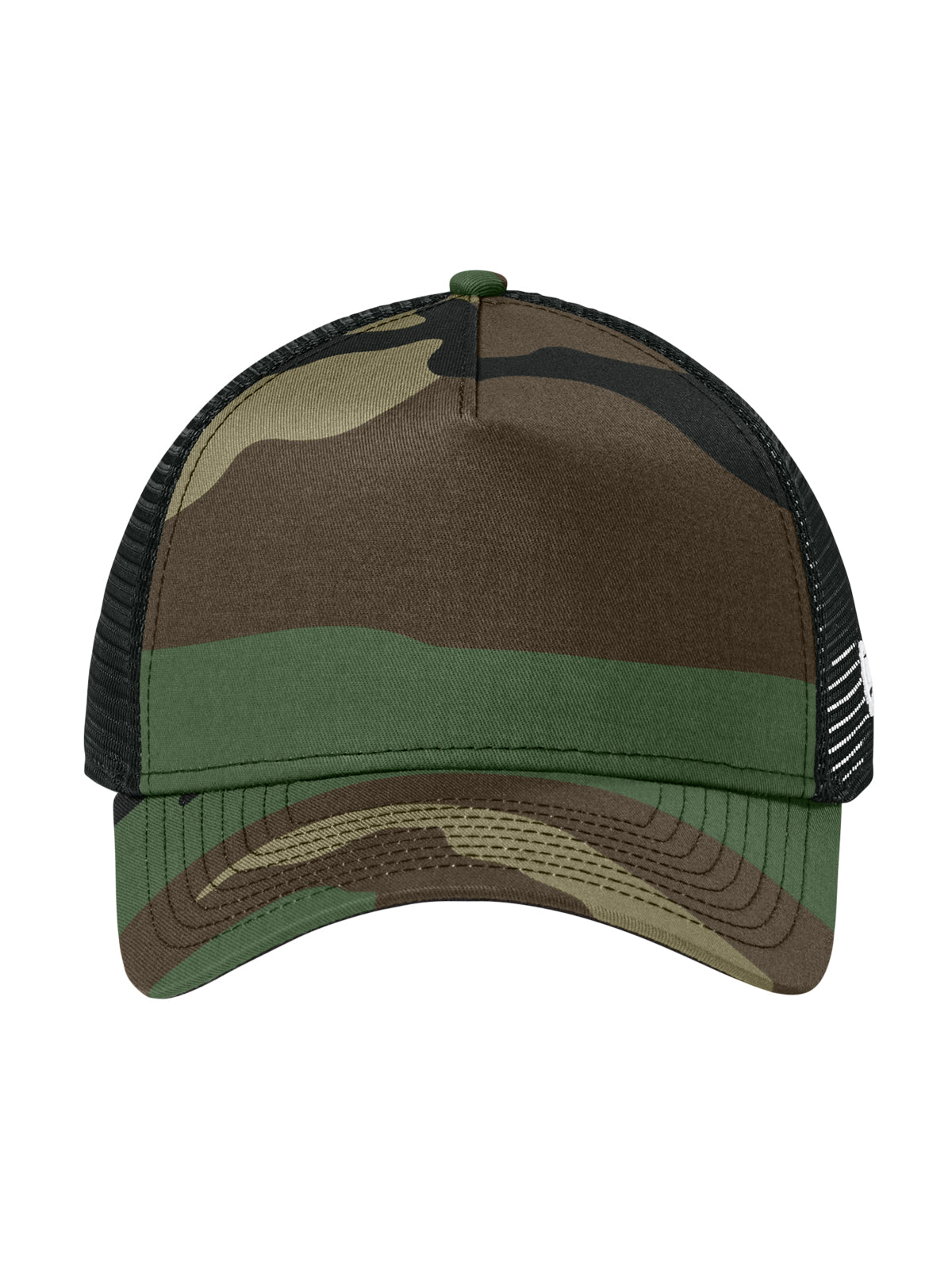 Unisex Snapback Trucker Cap - NE205 - Flag Camo/Black