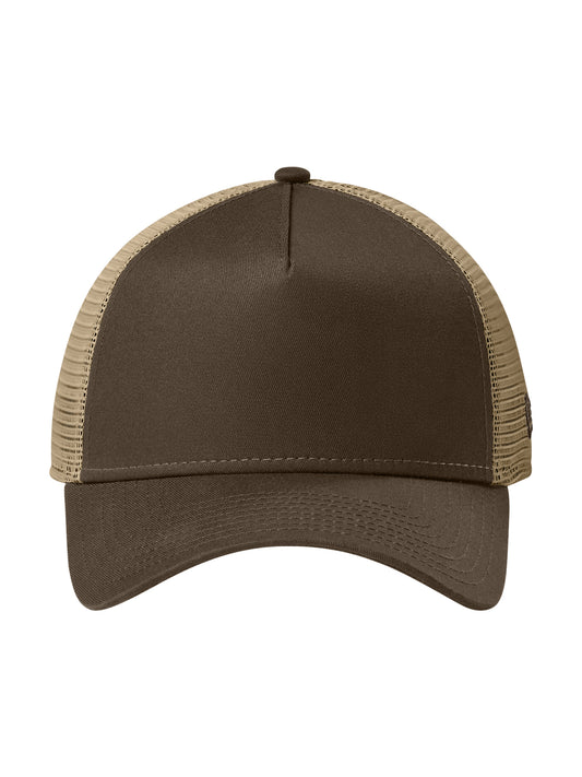 Unisex Snapback Trucker Cap - NE205 - Flag Chocolate/Khaki