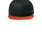 Unisex Flat Bill Snapback Cap - NE400 - Flag Black/Team Orange
