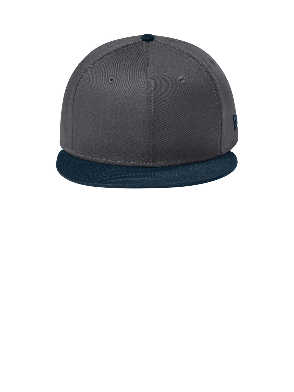 Unisex Flat Bill Snapback Cap - NE400 - Flag Charcoal/Deep Navy