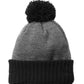 Unisex Colorblock Cuffed Beanie - NE904 - Black/ Heather Grey
