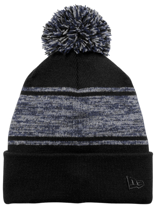 Knit Chilled Pom Beanie - NE909 - Black/Deep Navy