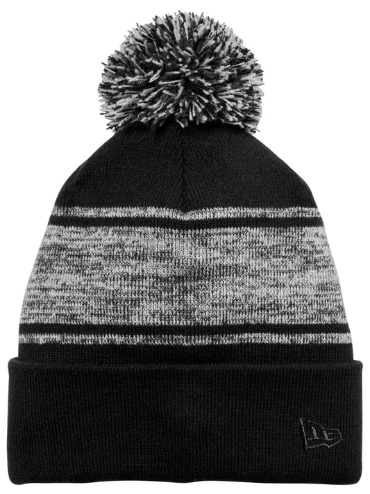 Knit Chilled Pom Beanie - NE909 - Black/Graphite