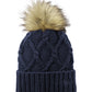 Unisex Faux Fur Pom Beanie - NE911 - Deep Navy