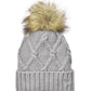 Unisex Faux Fur Pom Beanie - NE911 - Heather Grey