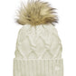 Unisex Faux Fur Pom Beanie - NE911 - Ivory