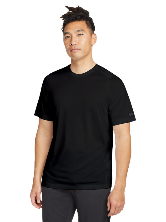 Men's Pocketless Performance Crew Tee - NEA200 - Black Solid