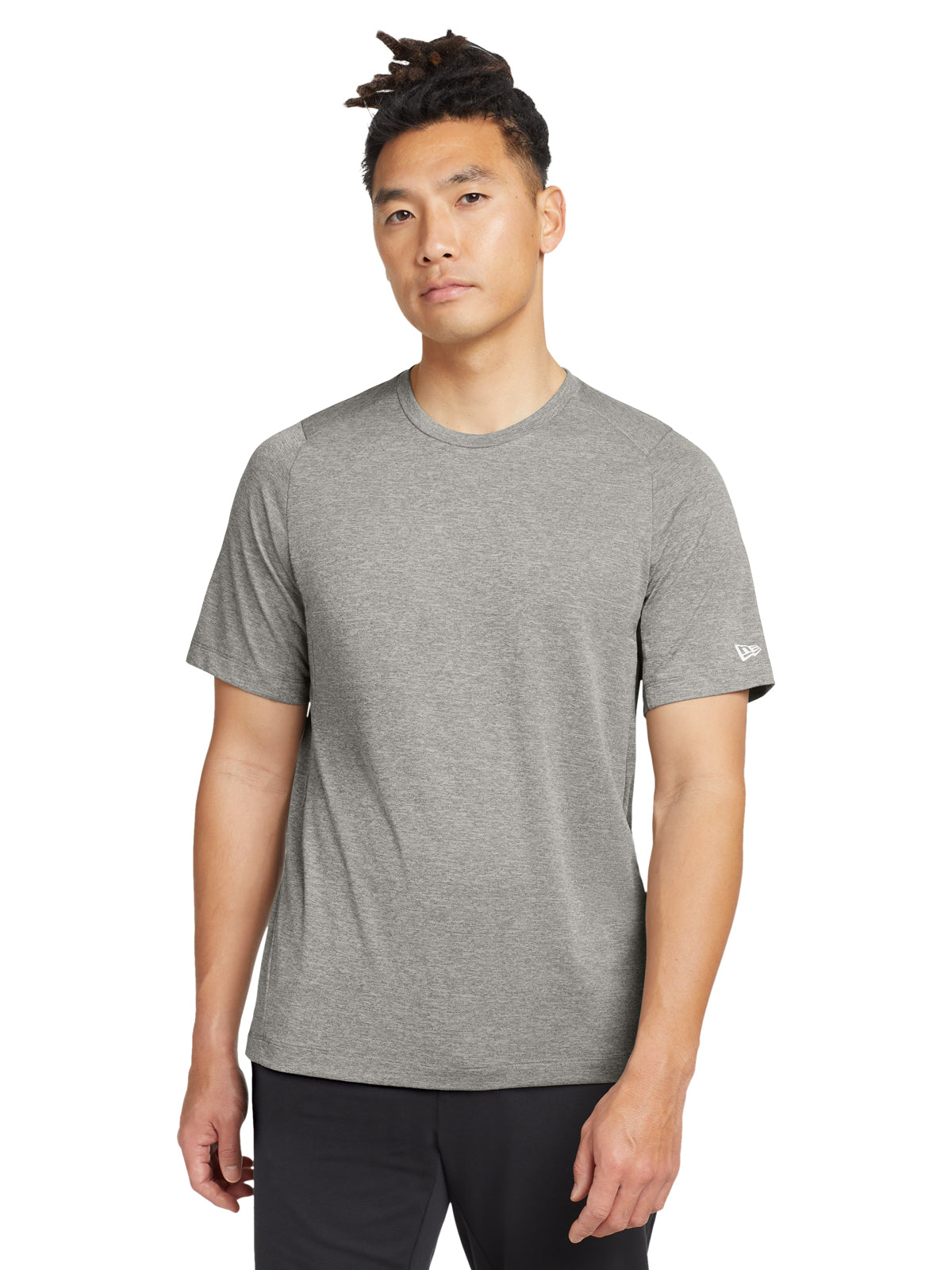 Men's Pocketless Performance Crew Tee - NEA200 - Rainstorm Grey